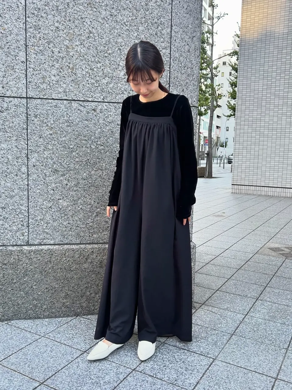 インナーファーのポインテッドトゥすっきり見えモカシンフラット