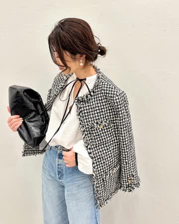 新品 定価88000円 ウィムガゼット 23aw ヘリンボーン ツイード コート TWEED【Whim Gazette 2023】コーディネートを彩る「ツイード