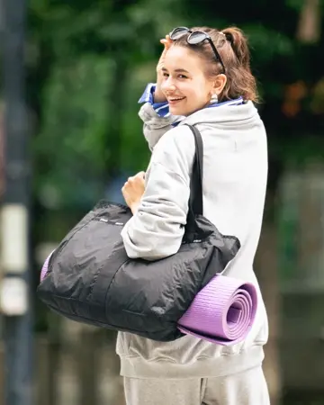 レスポートサック、アトリエ限定 完売商品 ブラックナイロン巾着
