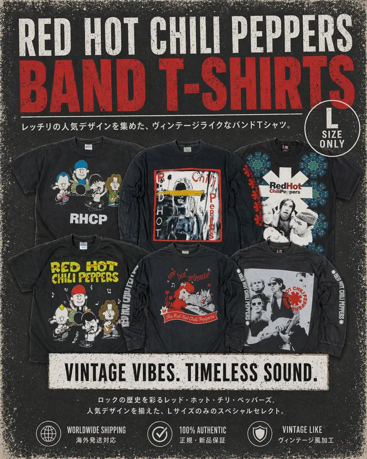 RED HOT CHILI PEPPERS | ロングTシャツ - NOISEANDKISSES｜ストリート