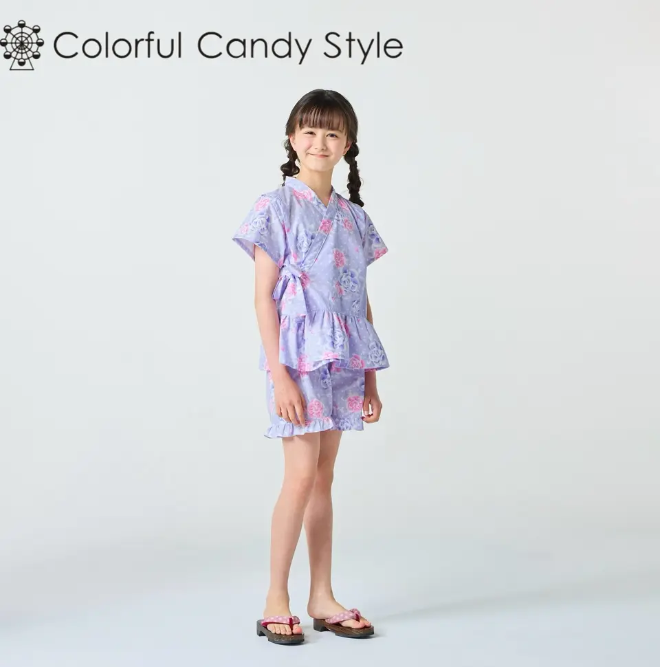 浴衣セット 朝露バラ・パープル — COLORFUL CANDY STYLE