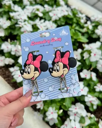 ディズニー　ミニーちゃん　ランドリーグッズ3点セット　洗剤ボトル　クリップ ディズニー ミニーちゃん ランドリーグッズ3点セット 洗剤ボトル