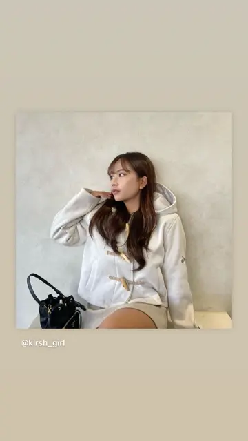 チェリーフーディーハーフダッフルコート【アイボリー】