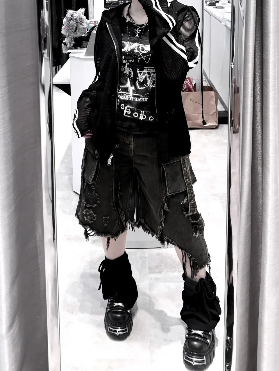 受注制【Never mind the XU】track mesh zip hoodie (2color) | OUR