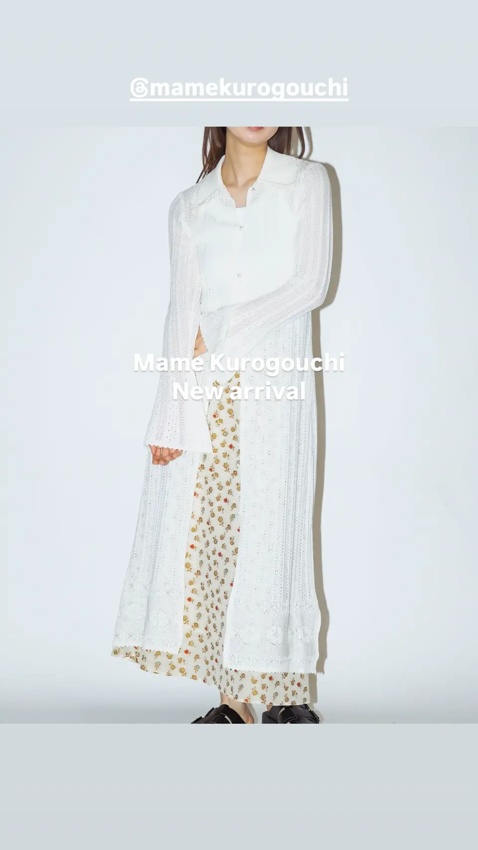 ■Mame Kurogouchi■フローラルジャカード Aーラインスカート Floral Jacquard A Line Skirt-フローラルジャカードAライン