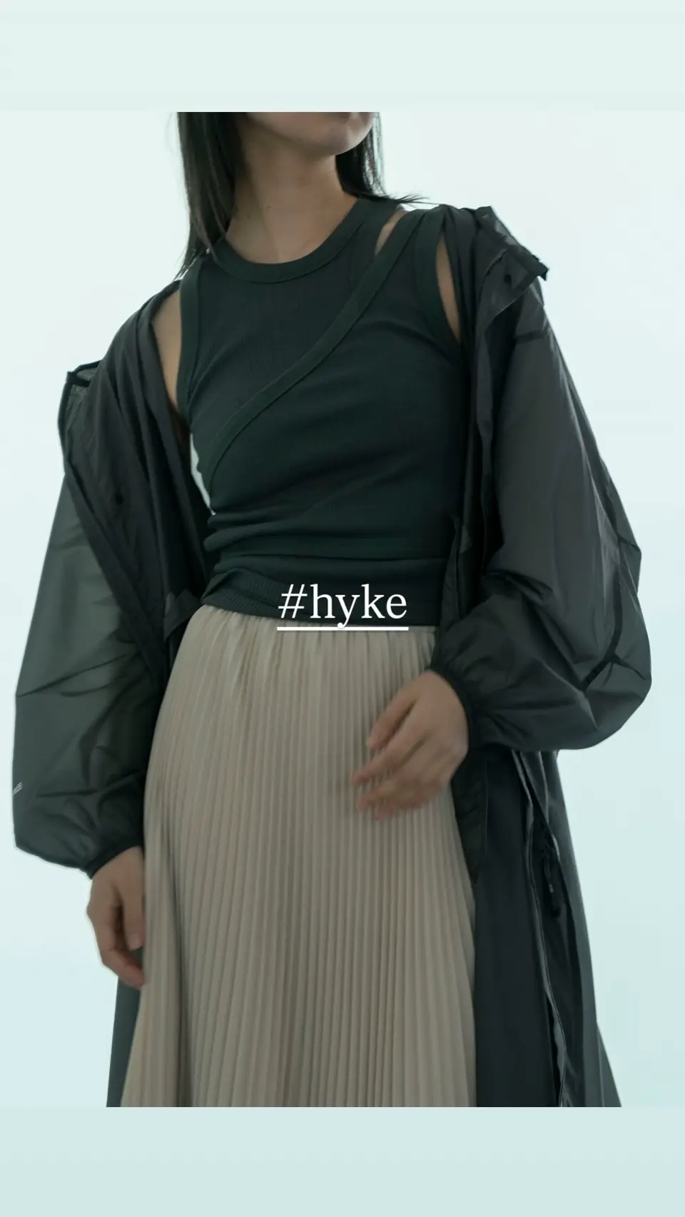 DOUBLE SHOULDER TANK TOP-ダブルショルダータンクトップ-HYKE