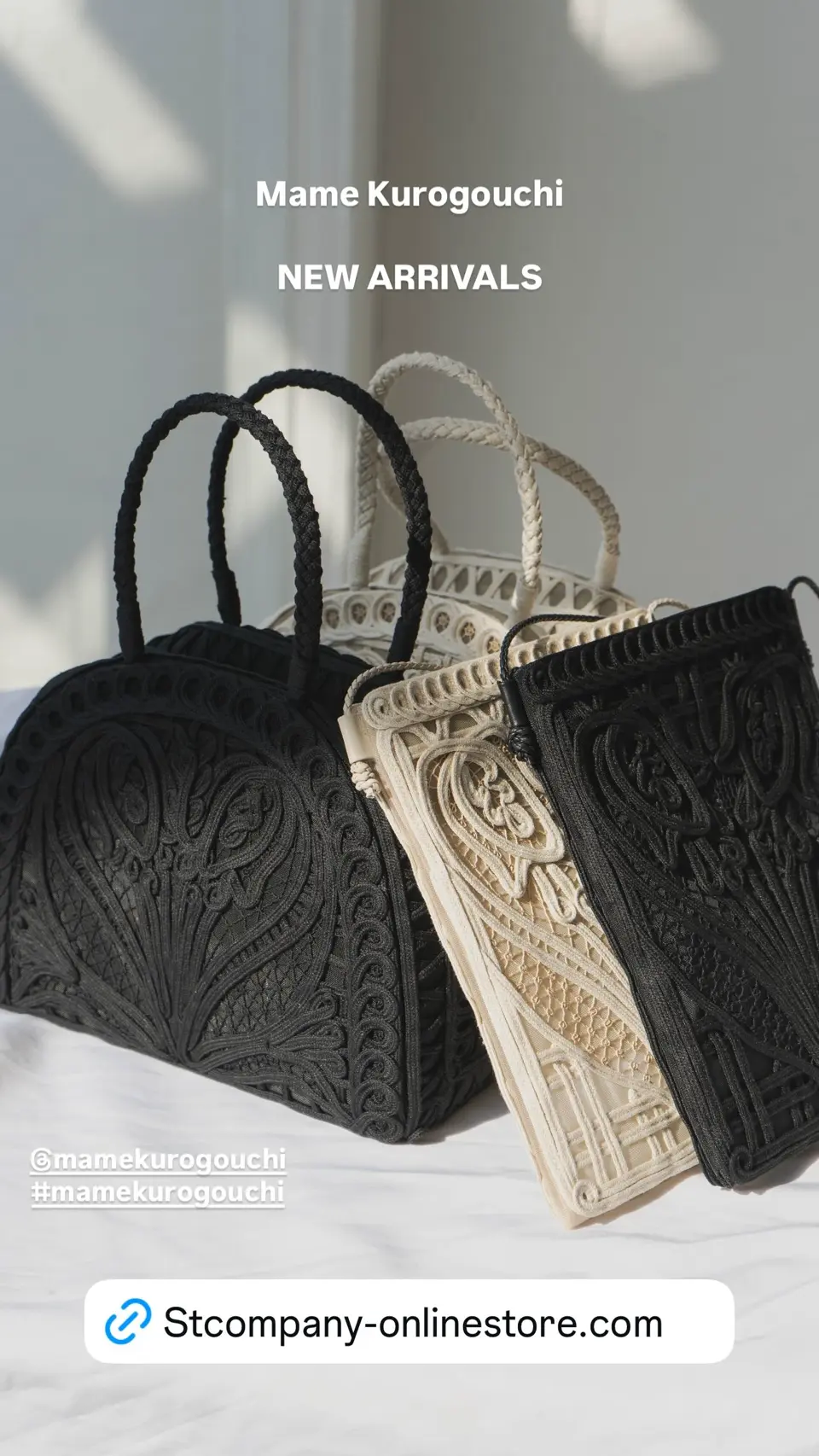Cording Embroidery Pouch With Leater Strap-コーデイング