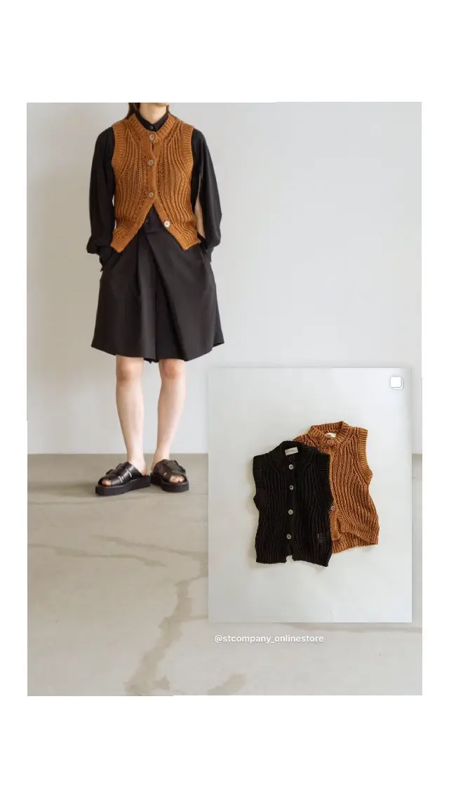 Mesh knit vest-メッシュニットベスト-Ernie Palo（アーニーパロ