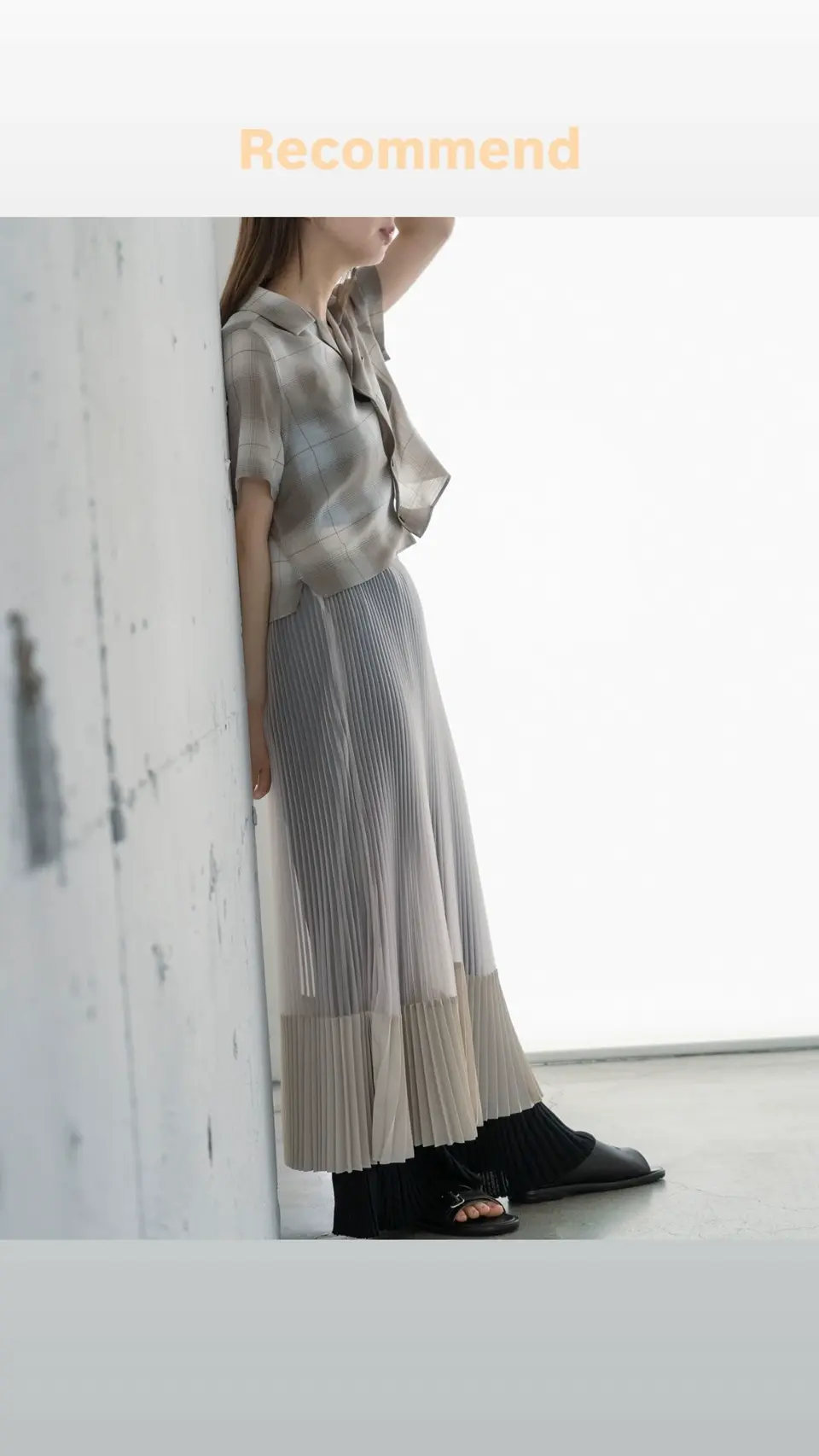 T/W OMBRE CHECK SHIRT-オンブレチェックシャツ-HYKE（ハイク）通販