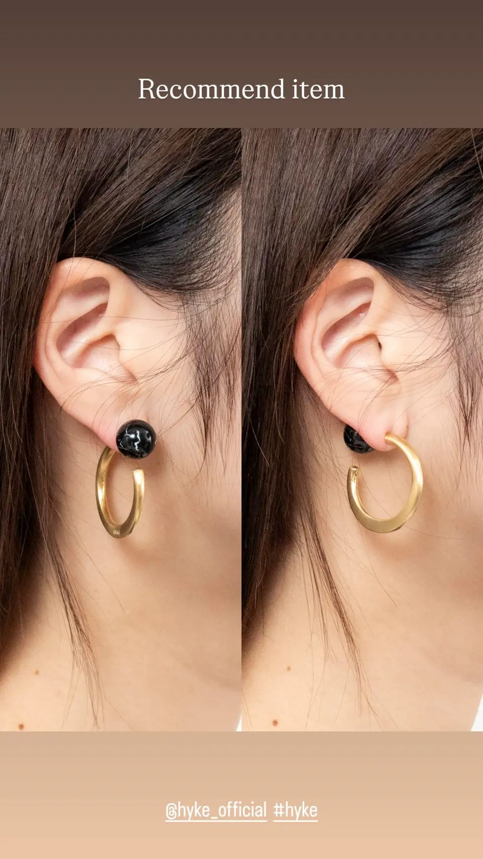 HOOP EARRINGS (LARGE)-フープイヤリング-HYKE（ハイク）通販