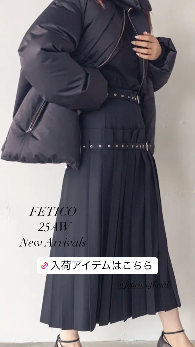 PLEARED WRAP MIDI SKIRT-プリーツラップミディスカート-FETICO