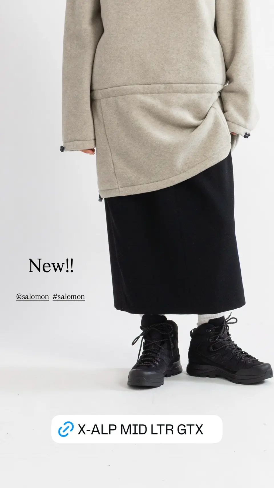 Wool Georgette High Waisted Skirt-ウールジョーゼットハイウェイ