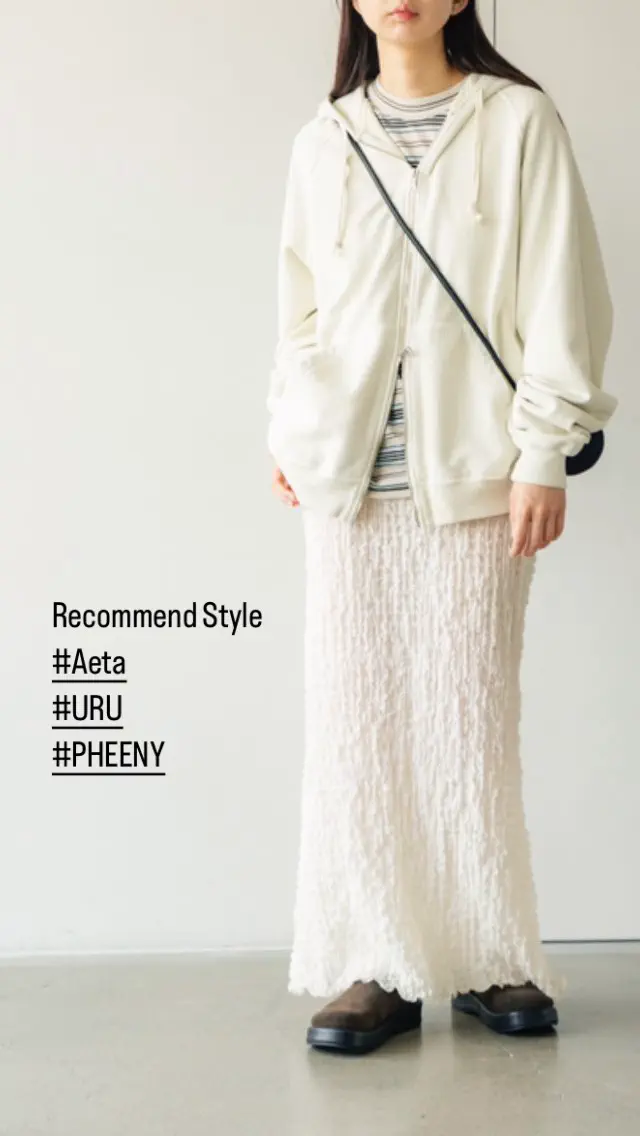 Shrink Lace Frill Skirt-シュリンクレースフリルスカート-PHEENY