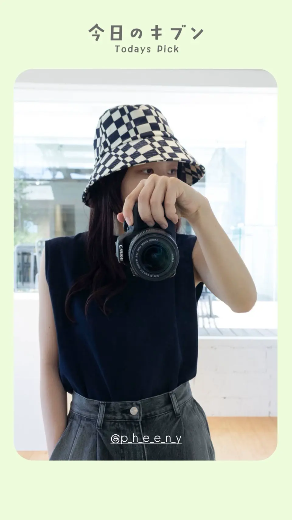 帽子 PHEENY CHECKERED BUCKET HAT NAVY Checkered Bucket Hat-チェッカーバケットハット-PHEENY（フィーニー