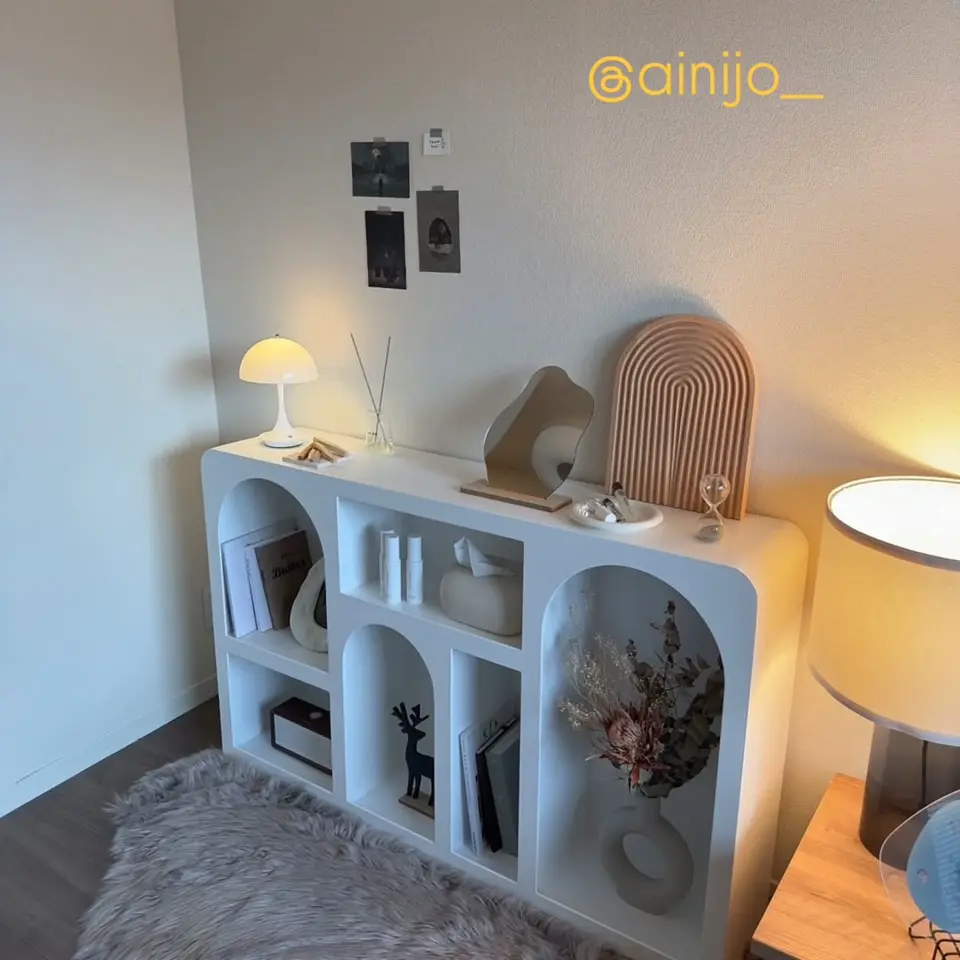 120cm] VeroMan マントルピース シェルフ ホワイト 白 ディスプレイ