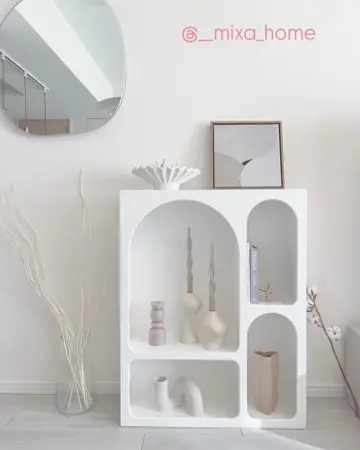 70cm] VeroMan マントルピース シェルフ ホワイト 白 ディスプレイ