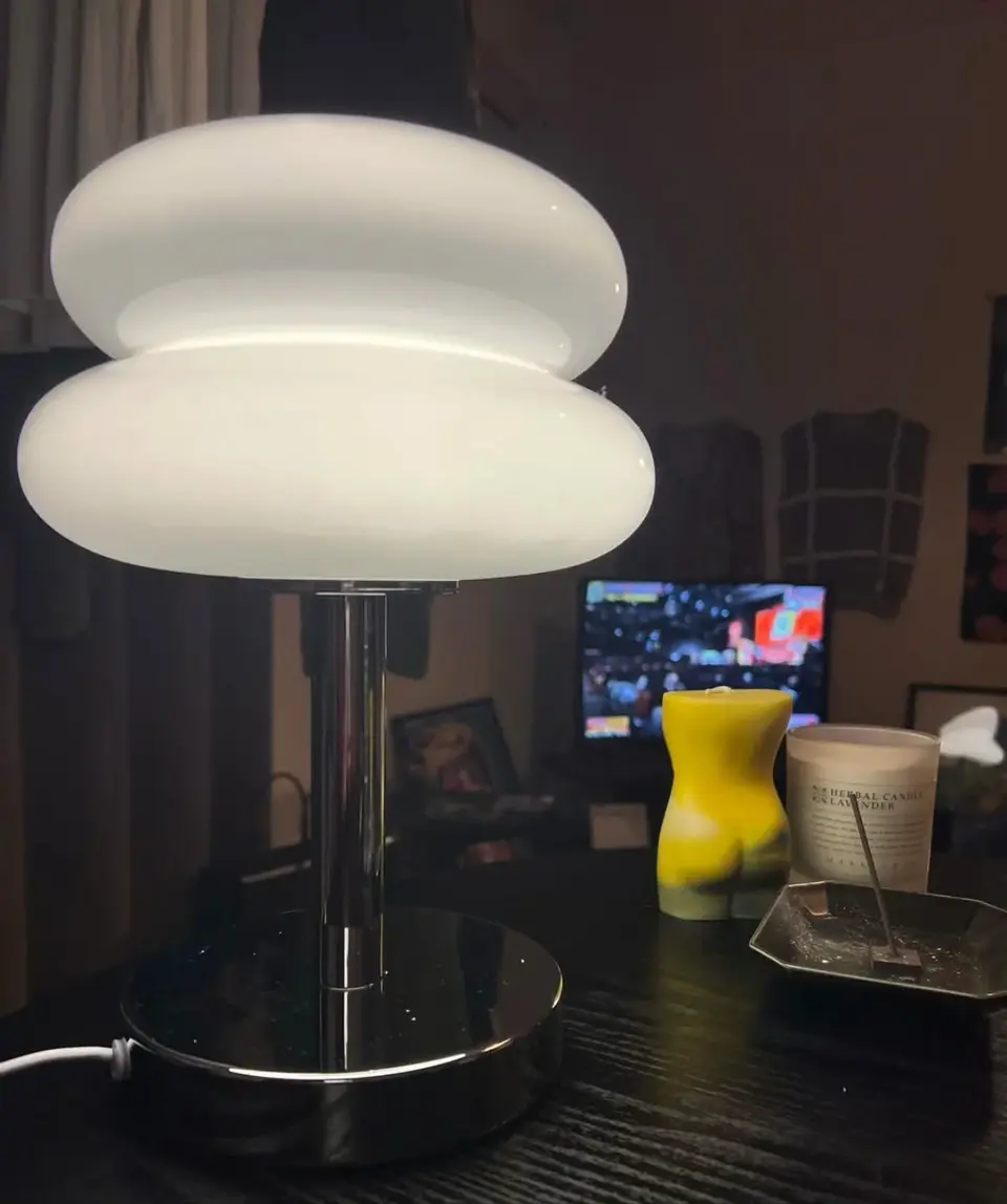 47cm] VeroMan ころんとした卵型 テーブルランプ 丸みを帯びた石のよう