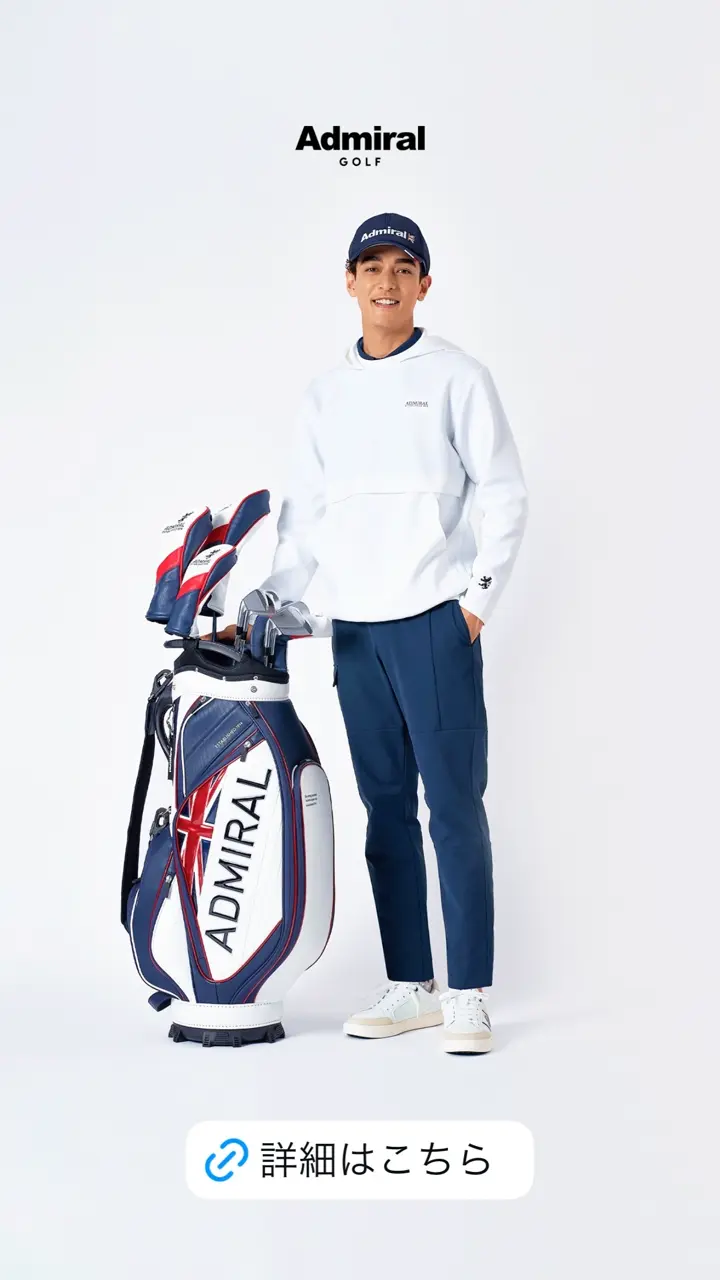 Admiral ネイビー ゴルフパンツ Lサイズ　紺　アドミラルゴルフ　メンズ カジュアルゴルフドットコムby PALM SPRINGSにAdmiral GOLF