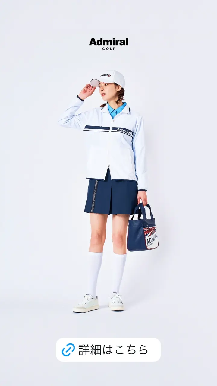 Admiral golf ネイビー　半袖　ウェア Admiral アドミラル 半袖ポロシャツ ネイビー×白 ドット ロゴ