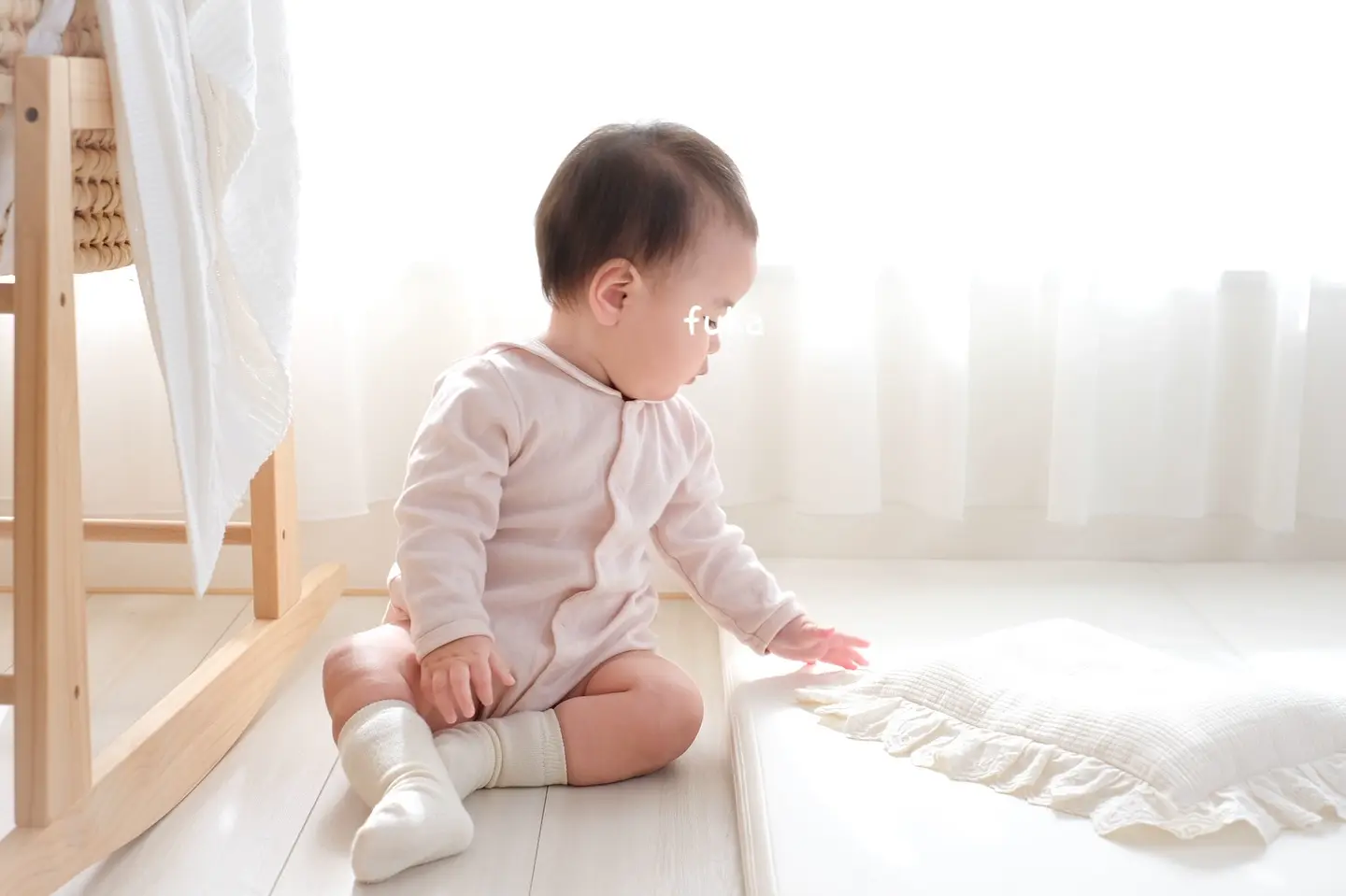 コーディネートが楽しい♪セーラー襟付き長袖ロンパース【60-70cm/80cm