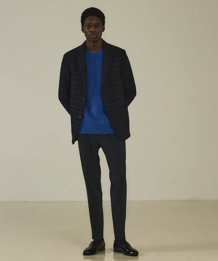 【新品未使用】デザインワークスポンポンカットJQジップブルゾン 新品未使用】デザインワークスポンポンカットJQジップブルゾン