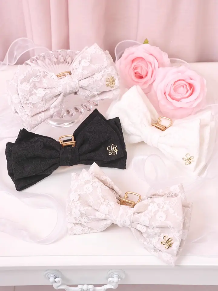 LAFARY closet》レースリボンバンスクリップ- LAFARY ONLINE