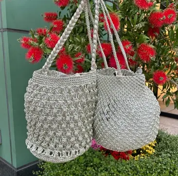 220709-M]The Bagmati(バグマティ) メタリックメッシュバッグ