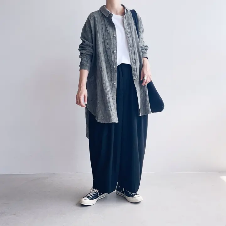 ◇solamonat poche(ソラモナポッシェ) 綿麻ワッシャーファーマー