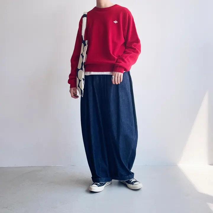 ◇[DT-D0027LMW]DANTON(ダントン) LMW CREW NEC P.O L/S ラムウール