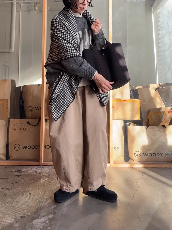 vc-2543]Veritecoeur(ヴェリテクール) リネンウールチェックストール