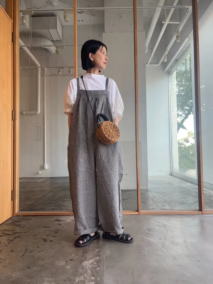 DjangoAtour クラシックフレンチヘヴィーリネンサロペット blue willow(ブルーウィロー) 別注 リネンサロペット レディース