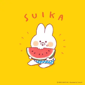 オンラインストア限定 月替わりステッカー 8月 うさぎのムーちゃん