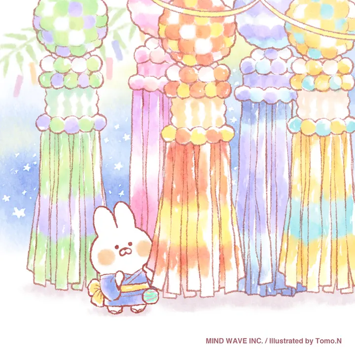 オンラインストア限定 月替わりステッカー 6月 うさぎのムーちゃん