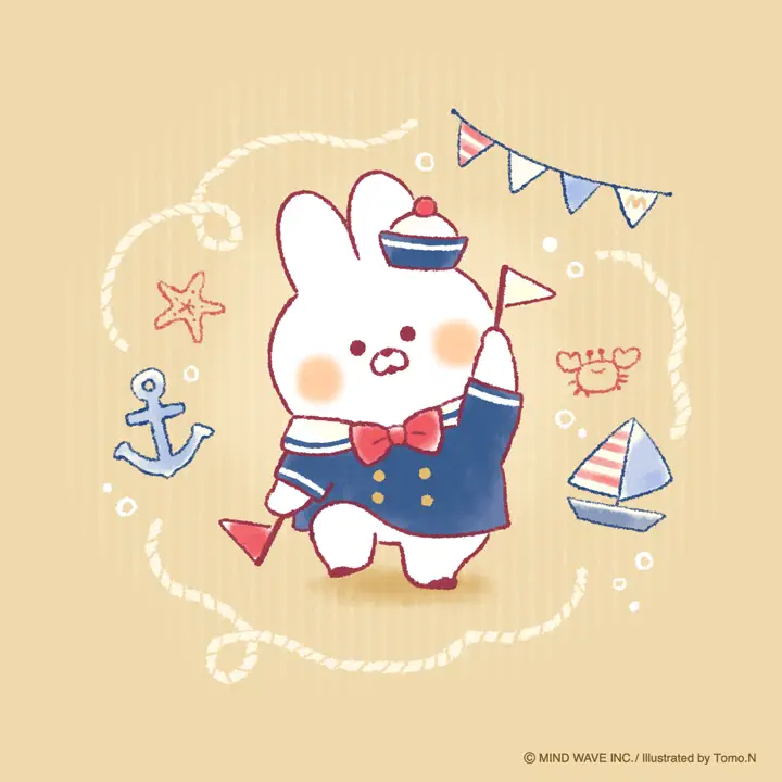 オンラインストア限定 月替わりステッカー 5月 うさぎのムーちゃん