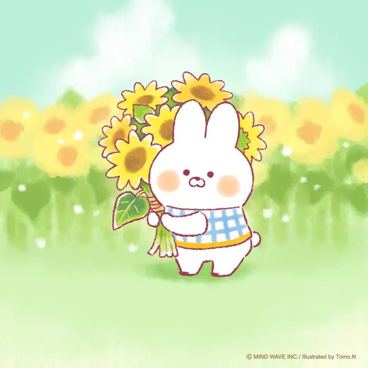 オンラインストア限定 月替わりステッカー 5月 うさぎのムーちゃん