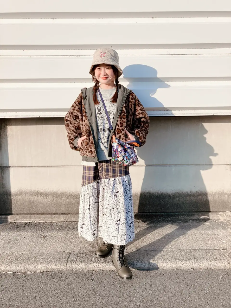 153647：キノコ×レオパード柄リバーシブルブルゾンの通販-ScoLar