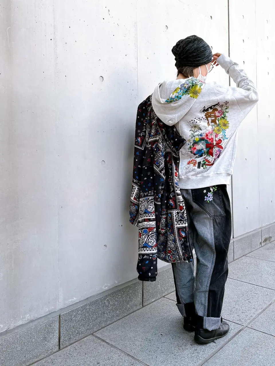 T*N様 Double RL バンダナ ネイビー 花柄 Double RL RRL Vintage