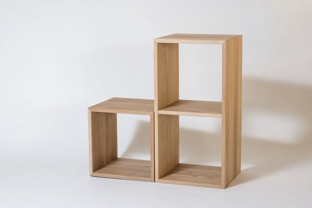 【かえで　美品】①オークヴィレッジ 2kobako ニコバコ 無垢 飛騨の家具 2KOBAKO (にこばこ)【無垢材のユニット収納家具