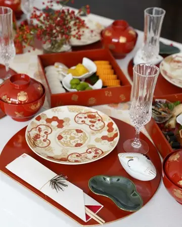 伊万里 蓋付食器 3組 限定品 秋キャン★ 組子金襴 古伊万里 7号皿(化粧箱入り)FOURGRACEオリジナル