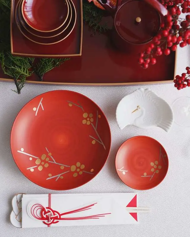 佐藤走波　草花文様　高台付27.5cm　大鉢 六代 佐藤走波 染錦草花文 3寸皿5枚揃 | いっぴん | | 食器の