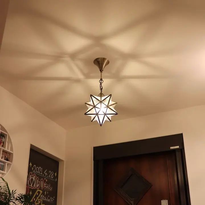 公式】星型ペンダントライト Etoile｜アンティーク調ガラス照明｜ディ