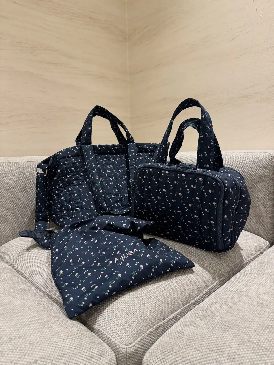  heavenly6 非売品ポーチ 当選品 メニイウェイキルティングポーチ（小花柄/マザーズ＆トラベルポーチ