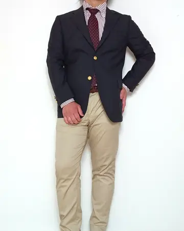 【美品/希少XL】ジェイプレス 紺ブレ 金ボタン パイピング赤 ダークネイビー 美品/希少XL】ジェイプレス 紺ブレ 金ボタン パイピング赤 ダーク