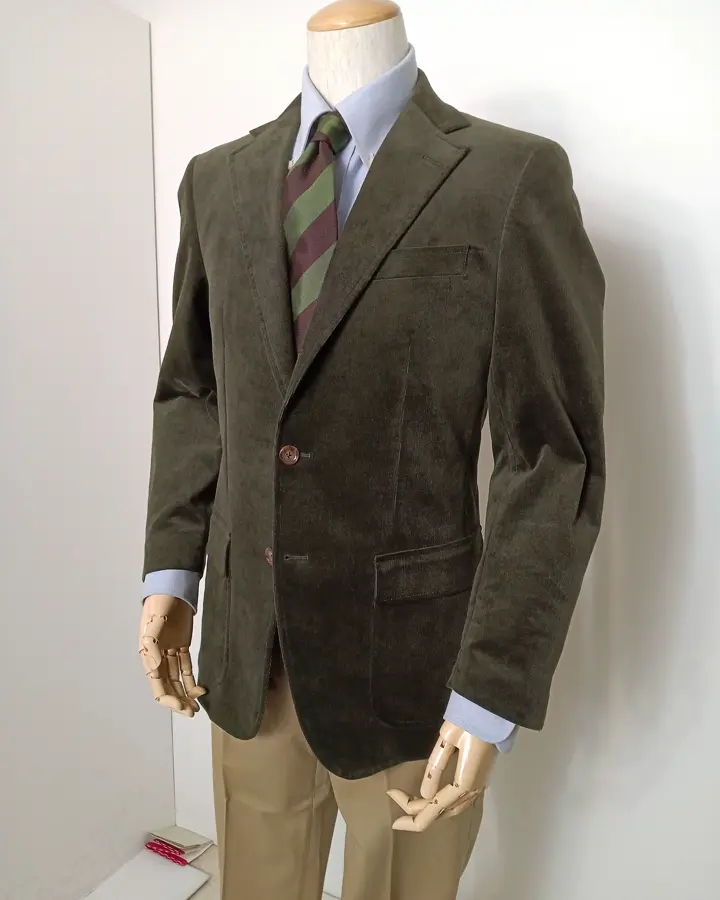 コーデュロイ ジャケット メンズ 秋冬 3つボタン オックスフォード