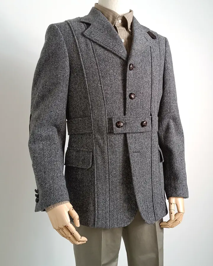ツイード ジャケット メンズ 秋冬 ノーフォークジャケット