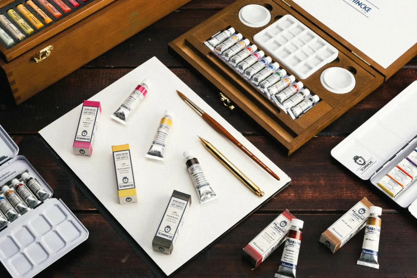 追加販売 取寄商品)シュミンケ ホラダム透明水彩絵具 レトロセット
