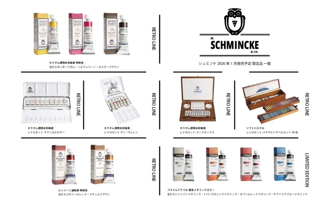 追加販売 取寄商品)シュミンケ ホラダム透明水彩絵具 レトロセット