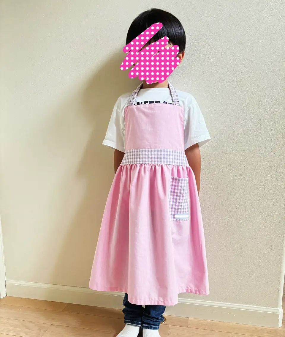 ハンドメイドエプロン 子供用ギャザーエプロン型紙80~130cm対応 | 生地のマルイシ