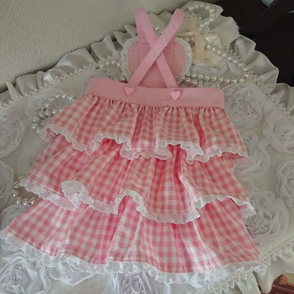 5mmギンガムチェック #102 サーモンピンクで作った子ども服の作品例