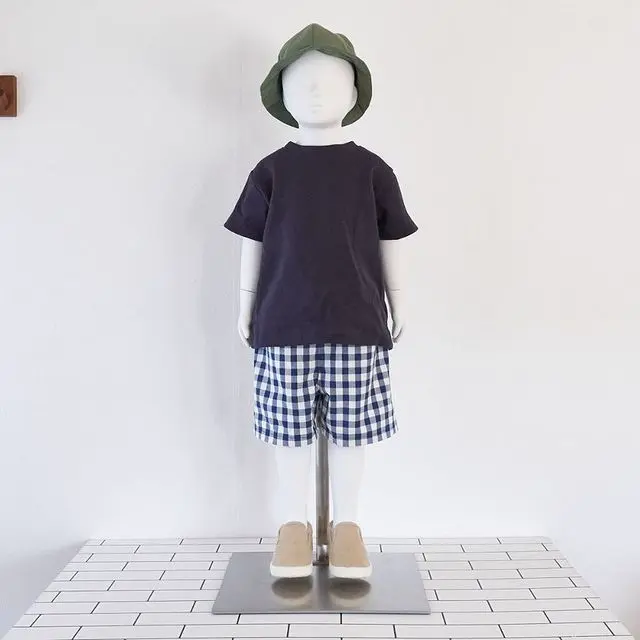 12mmギンガムチェック #119 ネイビーで作ったハーフパンツの作品例